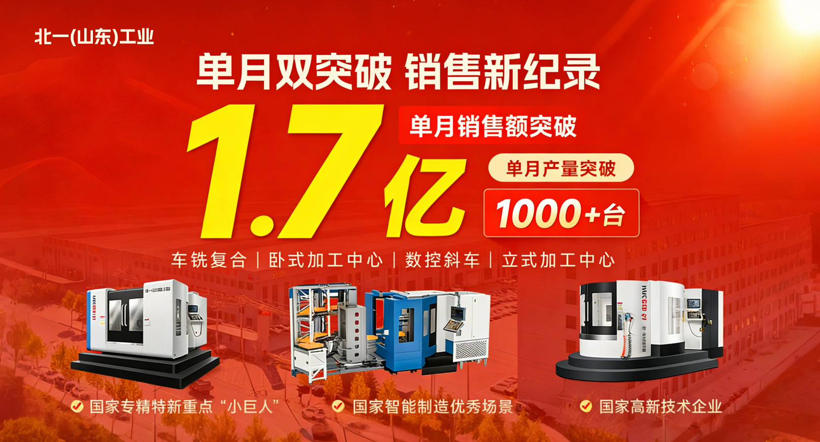 喜报！山东北一：3月单月双突破，销售额1.7亿，产量超千台，再创历史新高！